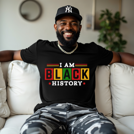 "I AM BLACK  HISTORY"  Men T-shirt