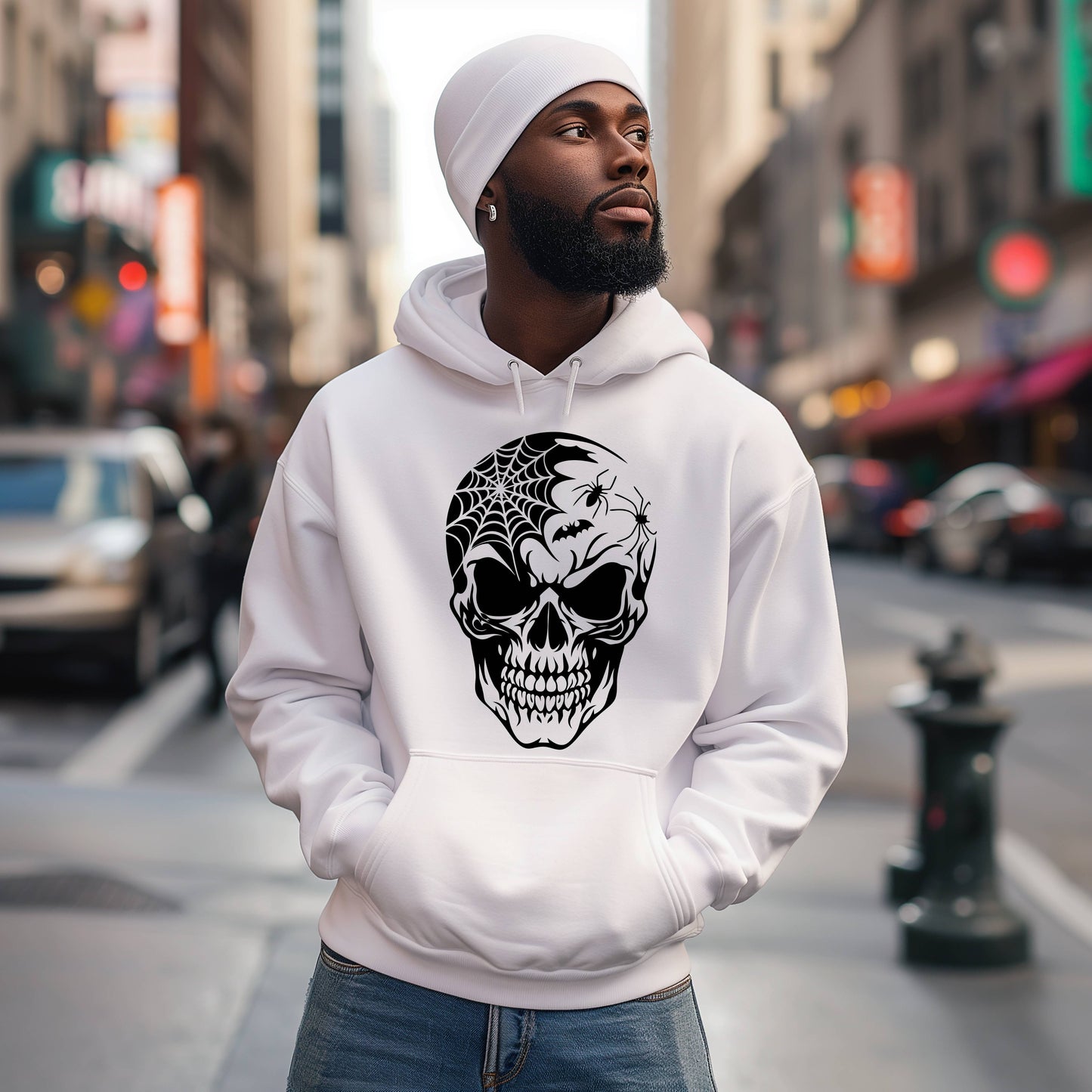 "HALLOWEEN SKULL"  Men Hoodie