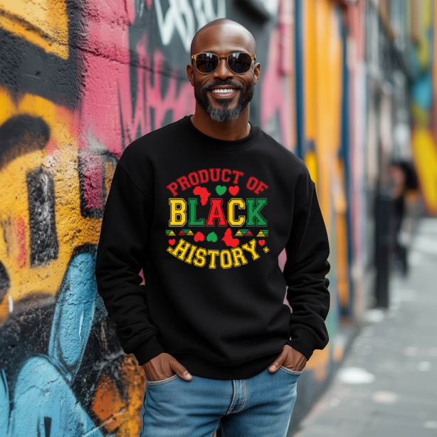 "Product Of Black History"  Men Sweatshirt